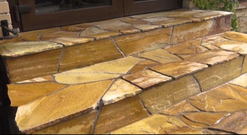 Плитняк златолит жёлтый золотистый для отмостки купить в Краснотурьинске